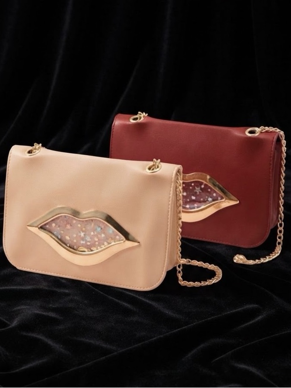 Women luxury shiny bundle of 2 handbags. NWT.